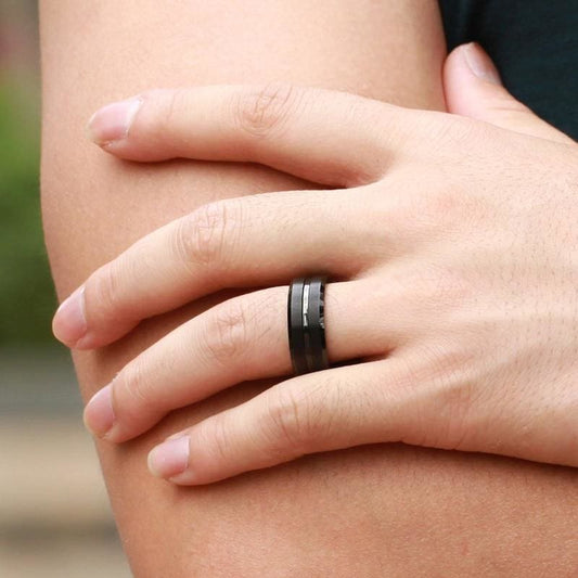 anillo vikingo negro