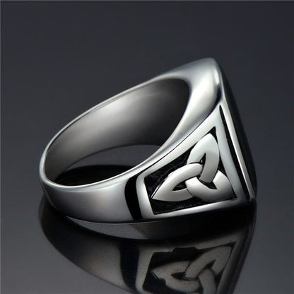 anillo vikingo piedra negra