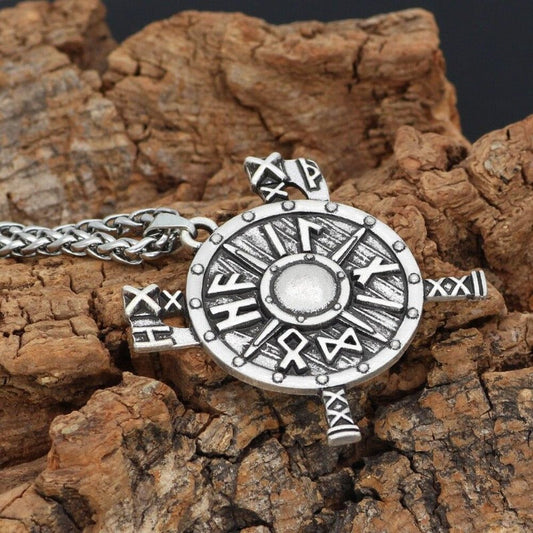 collar escudo vikingo