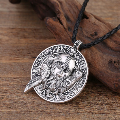 colgante de odin plata