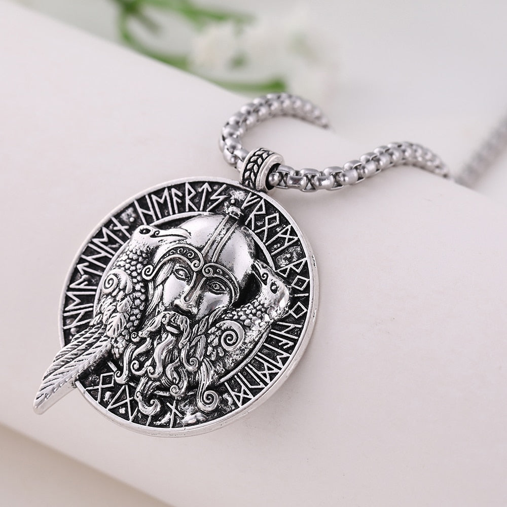 Colgante Odín Hugin y Munin