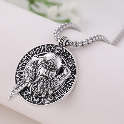 Colgante Odín Hugin y Munin