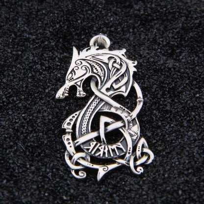 Collar Vikingo Lobo Plata