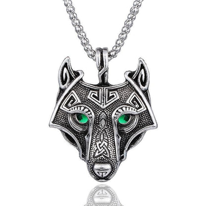 Collar de cabeza de lobo nórdico