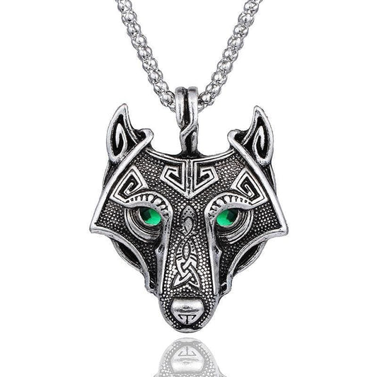 Collar de cabeza de lobo nórdico