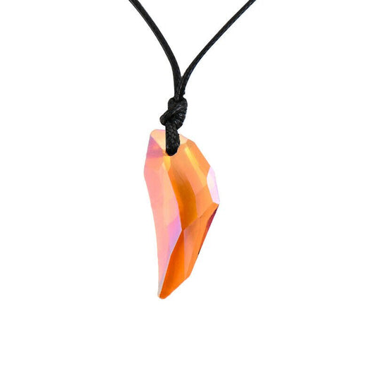 collar piedra naranja