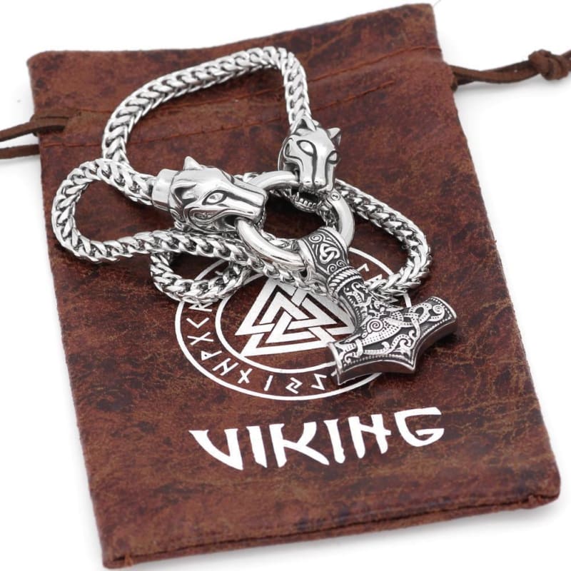 Collar vikingo mjolnir