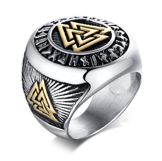 Anillo Valknut Dorado