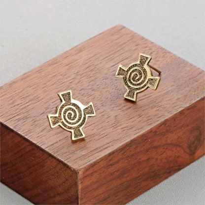 pendientes vikingo cruz