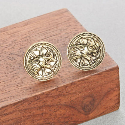 pendientes lobo vikingo