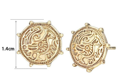 pendientes vikingo parajo dorado