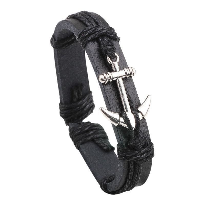 Pulsera Ancla Cuero