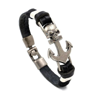 Pulsera Ancla Hombre negro