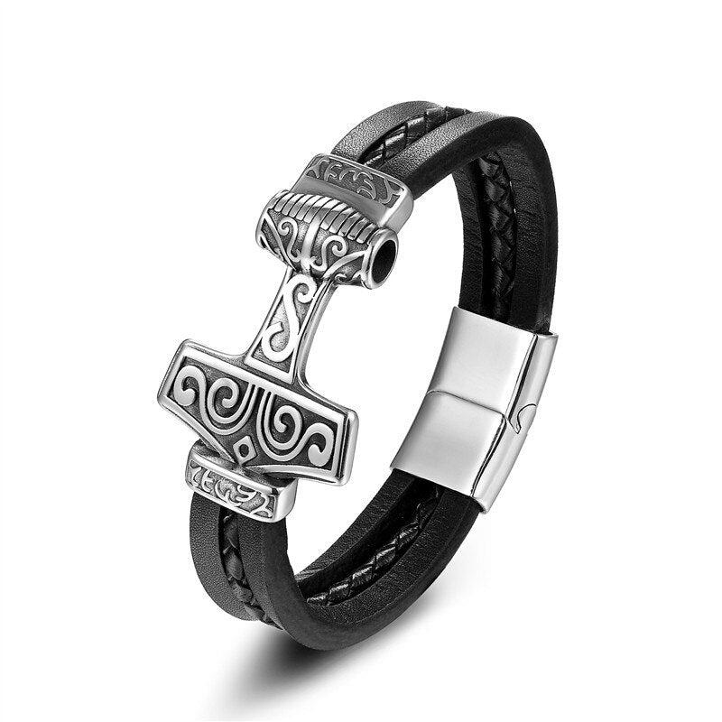 pulsera vikinga hombre plata