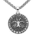 colgante plateado arbol de la vida