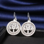 pendientes arbol de la vida plata