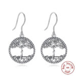 pendientes arbol de la vida plata