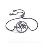 pulsera arbol vida negro