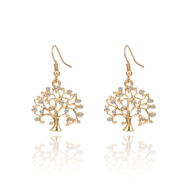 pendientes oro arbol de la vida