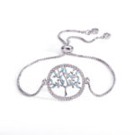 pulsera arbol vida plata