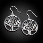 pendientes el arbol de la vida plata