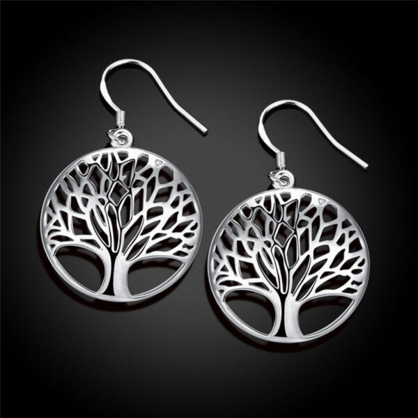pendientes el arbol de la vida plata