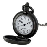 reloj de bolsillo vikingo negro