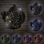 reloj de pared luz led guerrero