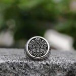 anillo plata y oro arbol vikingo