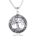 colgante arbol celtico plata