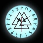 reloj de pared valknut azul