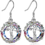 pendientes del arbol de la vida multicolor