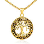 colgante arbol celtico oro