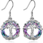 pendientes del arbol de la vida violeta