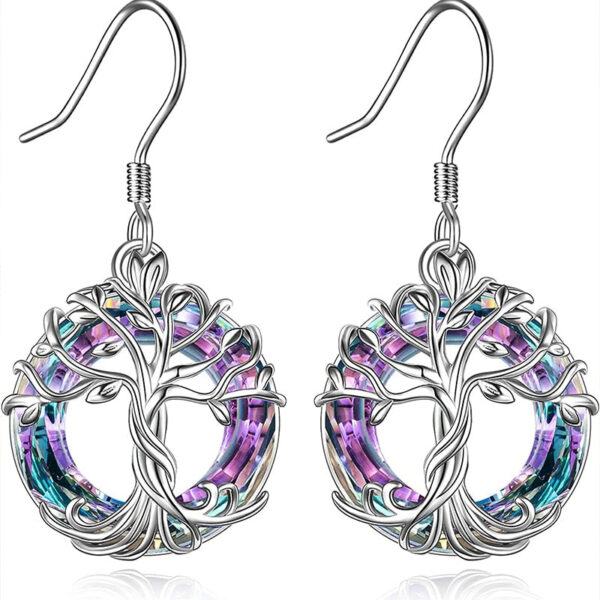 pendientes del arbol de la vida violeta