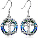 pendientes del arbol de la vida azul