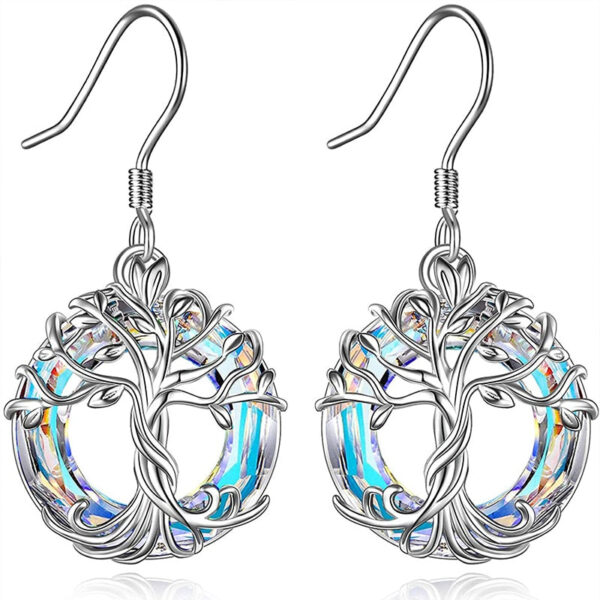 pendientes del arbol de la vida blanco
