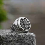anillo plata arbol