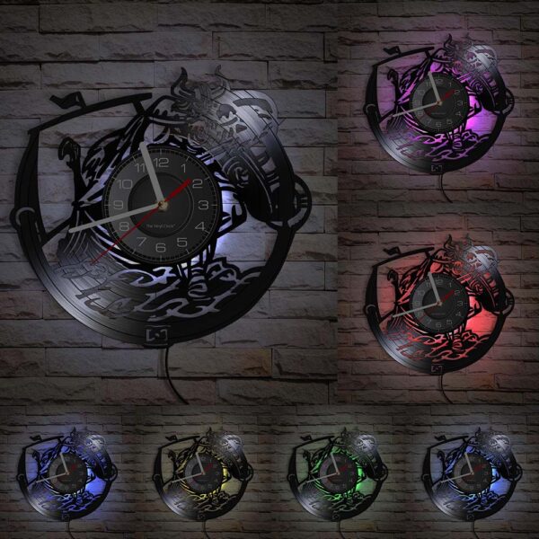 reloj de pared luz led