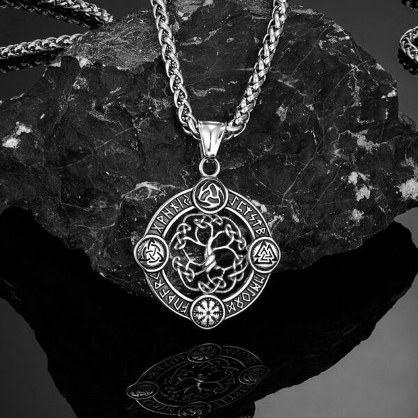 collar con arbol de la vida plateado