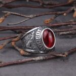 Anillo Fenrir Piedra Roja
