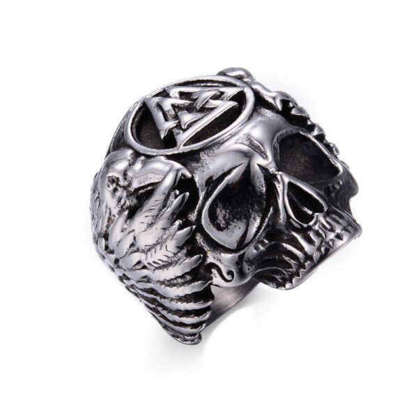 anillo nordico craneo valknut