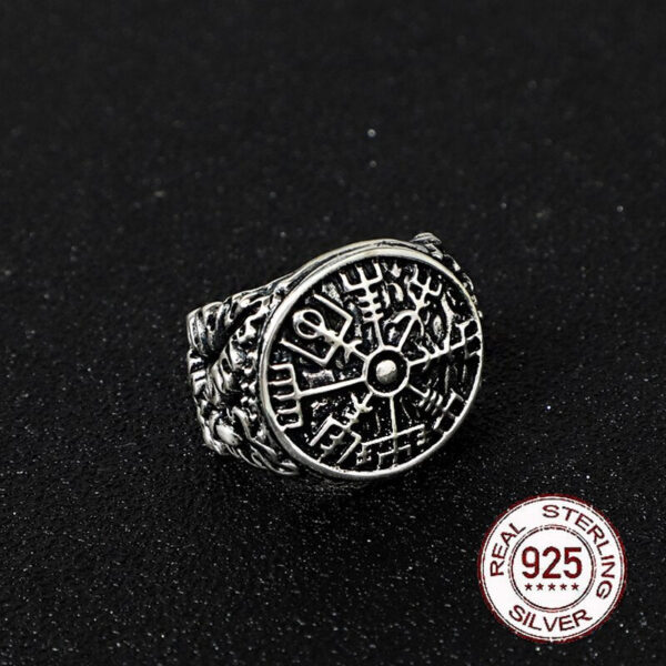 anillo vegvisir plata