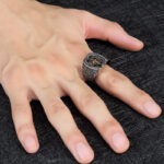Anillo Vikingo con Brújula Negra