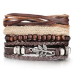 Pulsera vikingo cuero