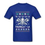 camiseta valhalla navidad azul