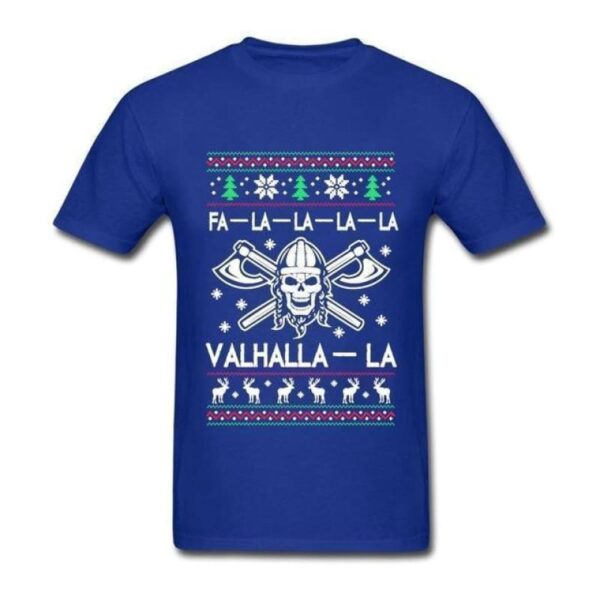 camiseta valhalla navidad azul
