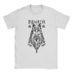 camiseta vikinga berserker blanco