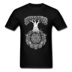 camiseta vikinga yggdrasil negro
