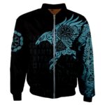 chaqueta cuervo vikingo azul